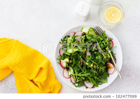 Light healthy breakfast with salad Light healthy breakfast with salad 102477099