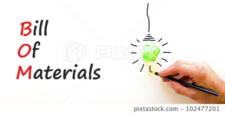 BOM bill of materials symbol. Concept words BOM bill of materials on beautiful white paper. Beautiful white table white background. Business and BOM bill of materials concept. Copy space. BOM bill of materials symbol. Concept words BOM bill of materials on beautiful white paper. Beautiful white table white background. Business and BOM bill of materials concept. Copy space. 102477201