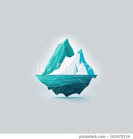 Iceberg Minimalistic Emblem Square Illustration Iceberg Minimalistic Emblem Square Illustration 102478154