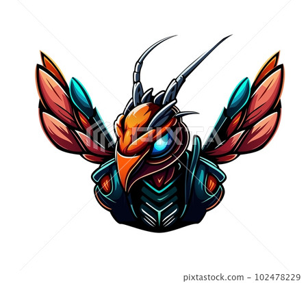 Ai generated cartoon mosquito mascot character with long nose and wings. Isolated emblem for pest control service, repellent, sports club. Fierce, flying insect symbol of agility, speed, and precision Ai generated cartoon mosquito mascot character with long nose and wings. Isolated emblem for pest control service, repellent, sports club. Fierce, flying insect symbol of agility, speed, and precision 102478229