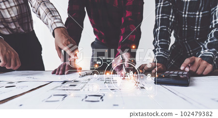 Group of Business discussing to ESG for Environmental Social and Governance, Sustainable environment concept 102479382