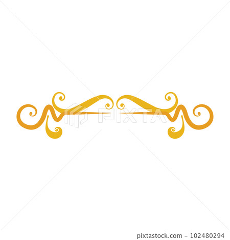 Isolated golden border arabesque frame Vector Isolated golden border arabesque frame Vector 102480294