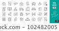 Best collection Real estate line icons. House, delivering, transactions,... 102482005