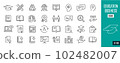 Best collection Education & business line icons. Graduation, professor, certificate,... 102482007