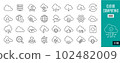 Best collection cloud computing line icons. Security, backup, data, server,...  102482009