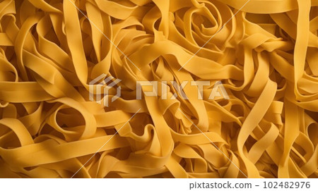 Delicious Fettuccine Pasta Photorealistic Horizontal Background. Italian Cousine Traditional Meal. Ai Generated Hyperrealistic Background with Delicious Carb-loading Fettuccine Pasta. 102482976
