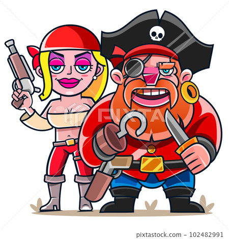 Cutout silhouette of the captain of a pirate ship in a hat with a skull and crossbones. Bearded pirate Cutout silhouette of the captain of a pirate ship in a hat with a skull and crossbones. Bearded pirate 102482991