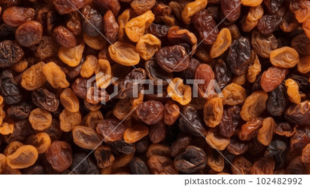 Organic Dried Raisins Berry Photorealistic Horizontal Background. Healthy Vegetarian Energy Snack. Ai Generated Hyperrealistic Background with Delicious Chewy Dried Raisins Berry. Organic Dried Raisins Berry Photorealistic Horizontal Background. Healthy Vegetarian Energy Snack. Ai Generated Hyperrealistic Background with Delicious Chewy Dried Raisins Berry. 102482992
