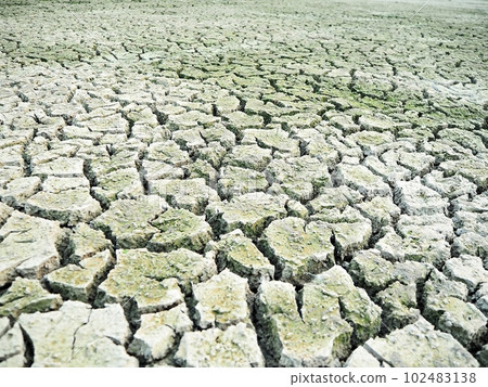 Dried and cracked land surface.climate change effect. Dried and cracked land surface.climate change effect. 102483138