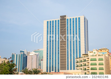 Modern buildings in Juffair district, Manama, Bahrain 102483146