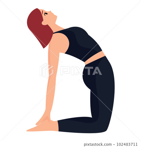 Isolated male character doing yoga exercises Vector 102483711