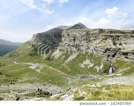 Ordesa Monte Perdido National Park, view. Pyrenees, Spain 102483769