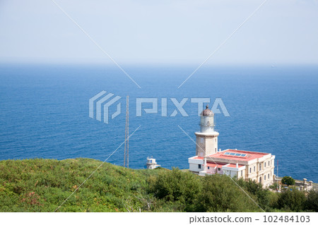 Cape Matxitxako lighthouse, gulf of Biscay, Spain Cape Matxitxako lighthouse, gulf of Biscay, Spain 102484103