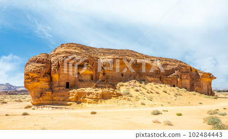 Jabal al ahmar tombs carved in stone, Al Ula, Saudi Arabia Jabal al ahmar tombs carved in stone, Al Ula, Saudi Arabia 102484443