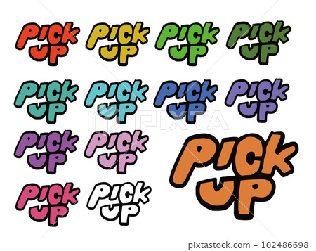 PICK UP character illustration set 102486698
