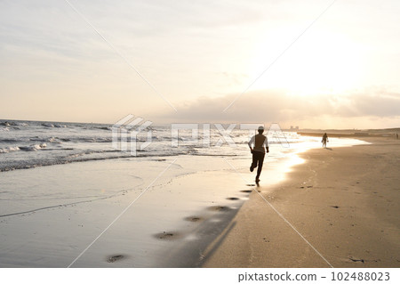 冬天的湘南夕陽 冬天的湘南夕陽 102488023