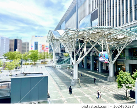 JR Hakata Station with a large roof JR Hakata Station with a large roof 102490187