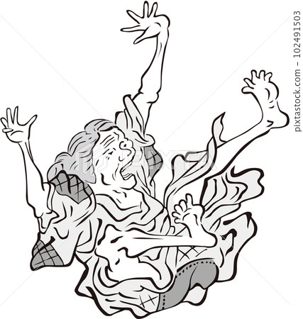 Ukiyo-e Surprised Grandmother Part 1 102491503