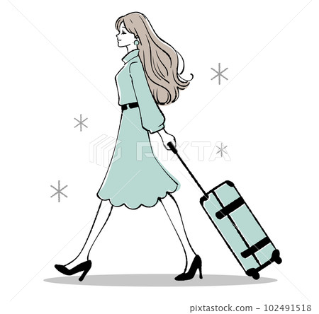 提著行李箱的女人,女性,行李箱,旅行,插畫,素材,出差,旅途,海外, 提著行李箱的女人,女性,行李箱,旅行,插畫,素材,出差,旅途,海外, 102491518