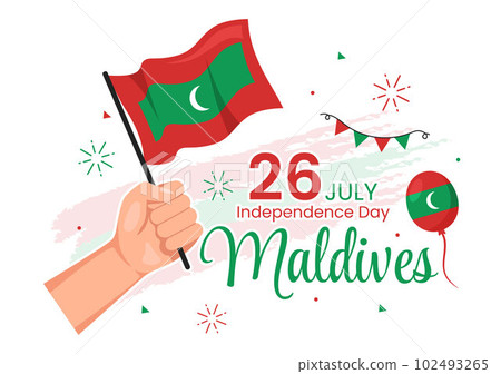Happy Maldives Independence Day Vector Illustration on 26 July with Maldivian Wavy Flag in Flat Cartoon Hand Drawn Landing Page Background Templates Happy Maldives Independence Day Vector Illustration on 26 July with Maldivian Wavy Flag in Flat Cartoon Hand Drawn Landing Page Background Templates 102493265
