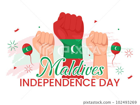 Happy Maldives Independence Day Vector Illustration on 26 July with Maldivian Wavy Flag in Flat Cartoon Hand Drawn Landing Page Background Templates Happy Maldives Independence Day Vector Illustration on 26 July with Maldivian Wavy Flag in Flat Cartoon Hand Drawn Landing Page Background Templates 102493269