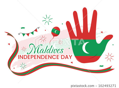 Happy Maldives Independence Day Vector Illustration on 26 July with Maldivian Wavy Flag in Flat Cartoon Hand Drawn Landing Page Background Templates Happy Maldives Independence Day Vector Illustration on 26 July with Maldivian Wavy Flag in Flat Cartoon Hand Drawn Landing Page Background Templates 102493271