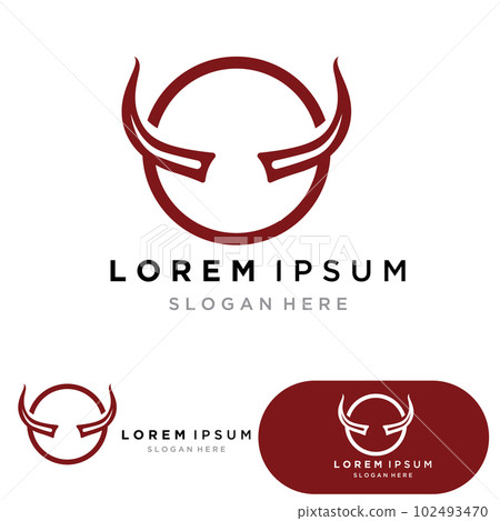 Devil horn vector icon logo design illustration template Devil horn vector icon logo design illustration template 102493470