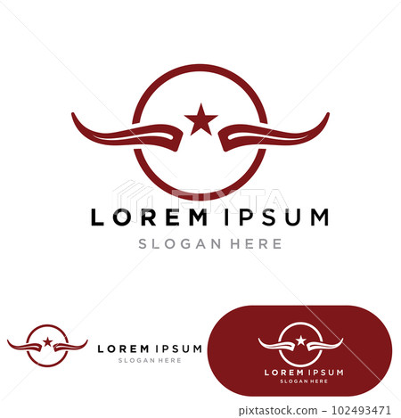 Devil horn vector icon logo design illustration template Devil horn vector icon logo design illustration template 102493471