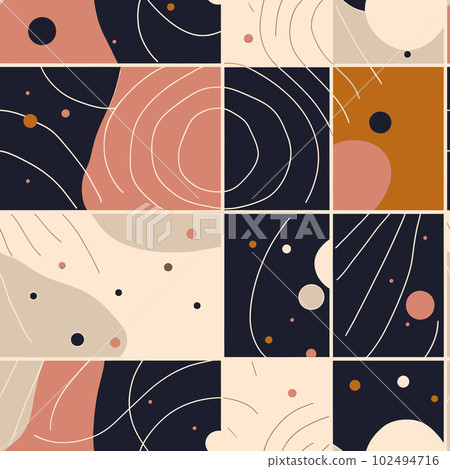 Shapes of Imagination: Pastel Dreams and Abstract Lines in a Seamless Pattern Shapes of Imagination: Pastel Dreams and Abstract Lines in a Seamless Pattern 102494716