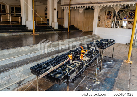 Candle stand at St. Lawrence minor basilica at Attur, Karlakala, India 102494825