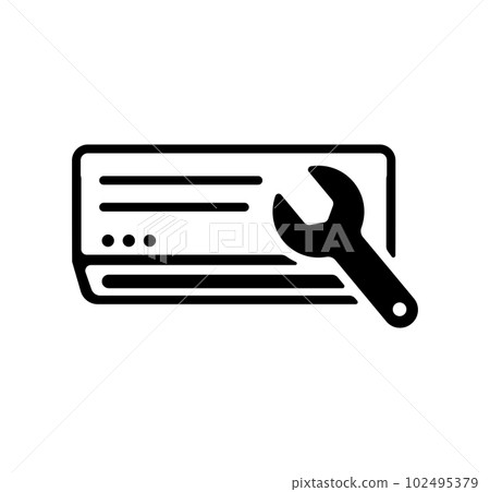 空調/冷卻器/冷卻器故障/維修矢量圖標說明 空調/冷卻器/冷卻器故障/維修矢量圖標說明 102495379