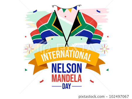 Happy Nelson Mandela International Day Vector Illustration on 18 July with South Africa Flag in Flat Cartoon Hand Drawn Landing Page Templates Happy Nelson Mandela International Day Vector Illustration on 18 July with South Africa Flag in Flat Cartoon Hand Drawn Landing Page Templates 102497067