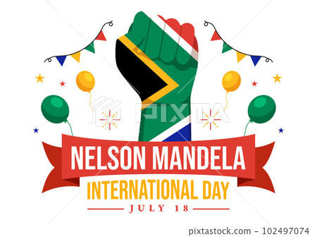 Happy Nelson Mandela International Day Vector Illustration on 18 July with South Africa Flag in Flat Cartoon Hand Drawn Landing Page Templates Happy Nelson Mandela International Day Vector Illustration on 18 July with South Africa Flag in Flat Cartoon Hand Drawn Landing Page Templates 102497074