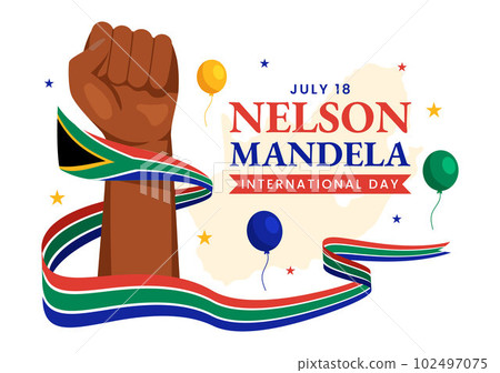 Happy Nelson Mandela International Day Vector Illustration on 18 July with South Africa Flag in Flat Cartoon Hand Drawn Landing Page Templates Happy Nelson Mandela International Day Vector Illustration on 18 July with South Africa Flag in Flat Cartoon Hand Drawn Landing Page Templates 102497075