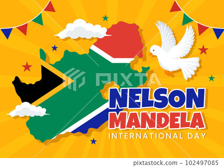 Happy Nelson Mandela International Day Vector Illustration on 18 July with South Africa Flag in Flat Cartoon Hand Drawn Landing Page Templates Happy Nelson Mandela International Day Vector Illustration on 18 July with South Africa Flag in Flat Cartoon Hand Drawn Landing Page Templates 102497085