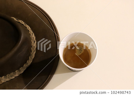 hot coffee on the table in the restaurant hot coffee on the table in the restaurant 102498743