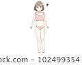 A chubby young girl who is worried about dieting 102499354