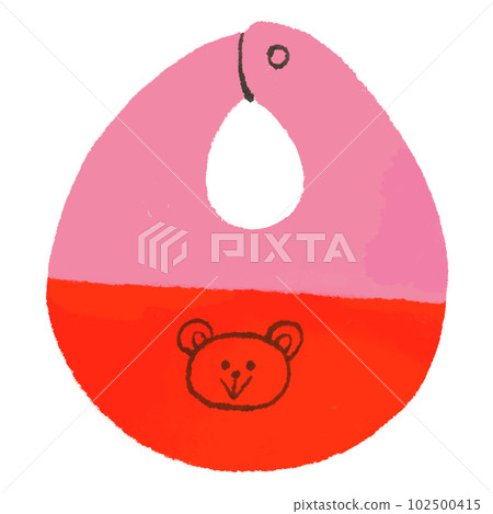 pink and red dining apron 102500415