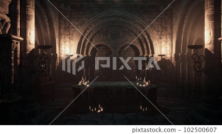 Interior of a gothic church with incredible views Interior of a gothic church with incredible views 102500607