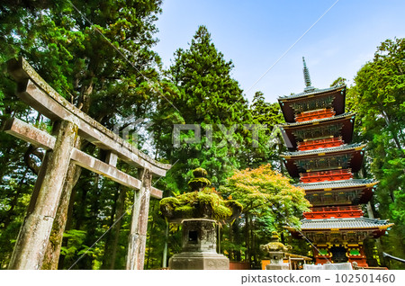 栃木日光東照宮 - 五層寶塔和石牌坊 - 102501460