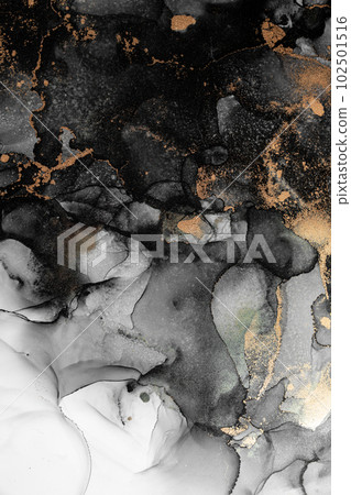 Marble ink abstract art from exquisite original painting for abstract background 102501516