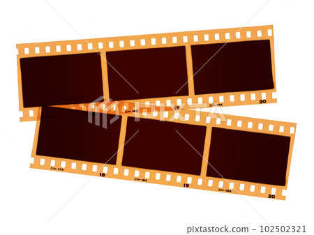 Vintage photo filmstrip isolated on white background Vintage photo filmstrip isolated on white background 102502321