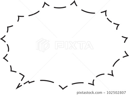 只有尖尖的語音氣泡虛線框 102502807