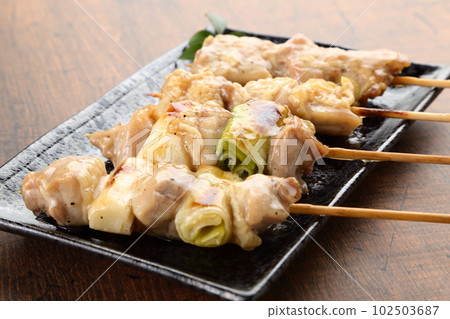 Yakitori with Salted Sauce Close-up 102503687