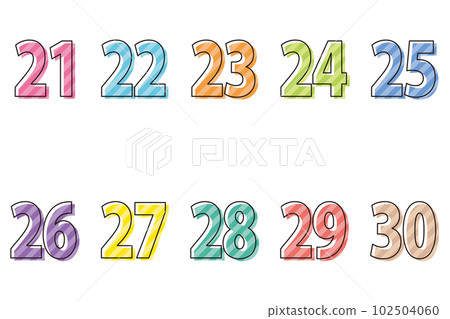 Colorful number icon number set Colorful number icon number set 102504060
