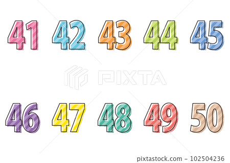 Colorful number icon number set 102504236