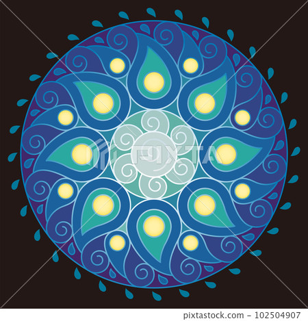 Diwali colorful rangoli illustration Diwali colorful rangoli illustration 102504907