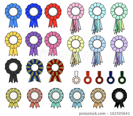 Colorful and various rosette set Colorful and various rosette set 102505641