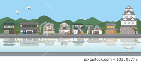 城下町的風景 日本舊街景 城下町的風景 日本舊街景 102505779