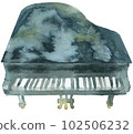 piano watercolor 102506232